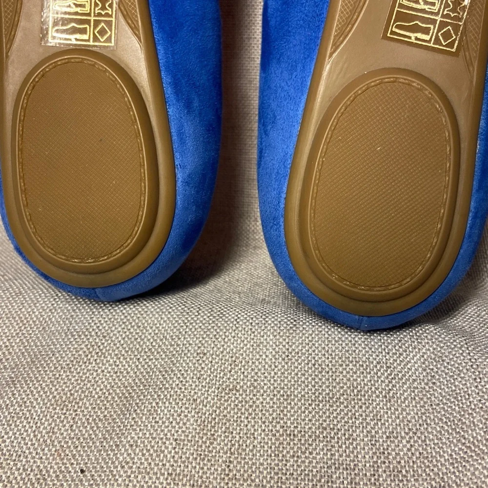 Women's Suede Penny Loafers in Royal Blue. Size 7
